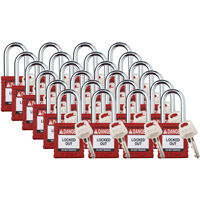 Velocity Lockout Padlocks, Red, Keyed Different, Nylon, 1-1/2" Width CSL Industriel Inc.