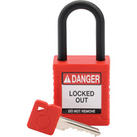 Velocity Safety Lockout Padlock, Red, Keyed Different, Nylon, 1-1/2" Width CSL Industriel Inc.