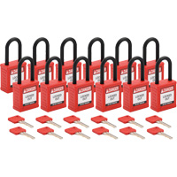 Velocity Lockout Padlocks, Red, Keyed Different, Nylon, 1-1/2" Width CSL Industriel Inc.
