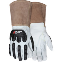 Leather Welding Work Gloves, Medium, Goatskin Palm, Gauntlet Cuff CSL Industriel Inc.
