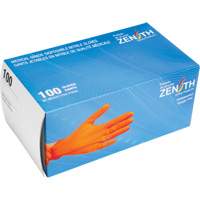 Gants d'examen de poids lourd &agrave; prise tactile, Moyen, Nitrile, 8 mils, Sans poudre, Orange, Classe 2 CSL Industriel Inc.