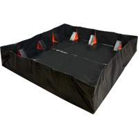 Berme d&eacute;ployable &agrave; mur IBX, Capacit&eacute; 268 gal. US, 6' la x 6' lo x 12" h, Support &agrave; encliqueter CSL Industriel Inc.