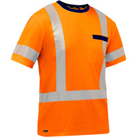 Bisley&reg; X-Back Short Sleeve Shirt, Poly-Cotton, Small, High Visibility Orange CSL Industriel Inc.