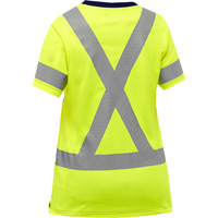 Bisley&reg; Women's X-Back Short Sleeve Shirt, Poly-Cotton, Small, High Visibility Lime-Yellow CSL Industriel Inc.