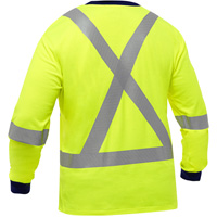 Bisley&reg; X-Back Long Sleeve Shirt, Poly-Cotton, Small, High Visibility Lime-Yellow CSL Industriel Inc.