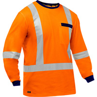 Bisley&reg; X-Back Long Sleeve Shirt, Poly-Cotton, Small, High Visibility Orange CSL Industriel Inc.