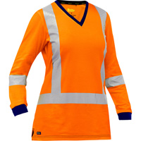 Bisley&reg; Women's X-Back Long Sleeve Shirt, Poly-Cotton, Small, High Visibility Orange CSL Industriel Inc.