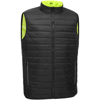Veste bouffante r&eacute;versible avec X au dos Bisley, Jaune lime haute visibilit&eacute;, Petit, Polyester CSL Industriel Inc.