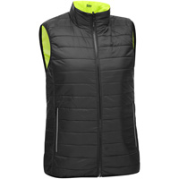 Veste bouffante, enveloppante et r&eacute;versible avec X au dos Bisley pour femmes, Jaune lime haute visibilit&eacute;, Petit, Polyester CSL Industriel Inc.