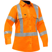 Bisley&reg; X-Back Women's Long Sleeve Work Shirt with X-Airflow, Poly-Cotton, Small, High Visibility Orange CSL Industriel Inc.