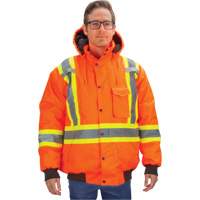 Parka d'hiver imperm&eacute;able 7-en-1, Orange haute visibilit&eacute;, Moyen CSL Industriel Inc.
