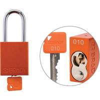 Velocity Plus Safety Lockout Padlock, Orange, Keyed Alike, Aluminum, 1-1/2" Width CSL Industriel Inc.