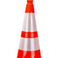 Premium Traffic Cone, 28", Orange, 4" & 6" Reflective Collar(s) CSL Industriel Inc.