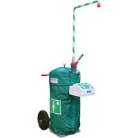 Douche d'urgence isol&eacute;e, mobile et autonome avec douche oculaire et faciale, Capacit&eacute; 30 gal., Conformit&eacute; Aucune CSL Industriel Inc.