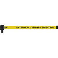 Banni&egrave;re PLUS, Attention - Entr&eacute;e Interdite, 15', Ruban Noir et jaune CSL Industriel Inc.