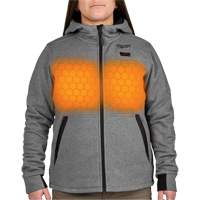 M12 Heated Hoodie with Battery, Women's, Medium, Grey, Poly-Cotton CSL Industriel Inc.