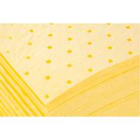 Feuilles absorbantes li&eacute;es, Mati&egrave;res dangereuses, 15" x 19", 8 gal. d'absorption CSL Industriel Inc.