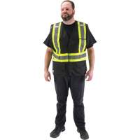 Veste d'arpenteur conforme aux normes de la CSA, Noir, Moyen, Polyester CSL Industriel Inc.