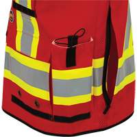 6678 High-Visibility Antimicrobial Mesh-Back Surveyor Vest, Red, Small, Polyester CSL Industriel Inc.