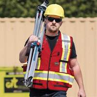 6678 High-Visibility Antimicrobial Mesh-Back Surveyor Vest, Red, Small, Polyester CSL Industriel Inc.