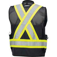 6679 High-Visibility Antimicrobial Mesh-Back Surveyor Vest, Black, Small, Polyester CSL Industriel Inc.