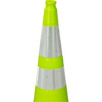 Premium Traffic Cone, 36", Lime Green, 4" & 6" Reflective Collar(s) CSL Industriel Inc.