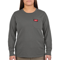 GRIDIRON Long Sleeve Pocket T-Shirt, Women's, X-Small, Grey CSL Industriel Inc.