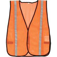 Veste de s&eacute;curit&eacute; &agrave; mailles compacte, Orange haute visibilit&eacute;, Polyester CSL Industriel Inc.