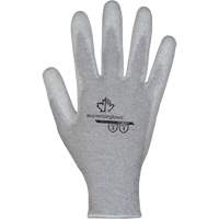 Gants blancs KnitActiv dissipatifs &eacute;lectrostatiques et peu pelucheux, 5, R&ecirc;vetement Polyur&eacute;thane, Calibre 13, Enveloppe en Nylon/Coton CSL Industriel Inc.
