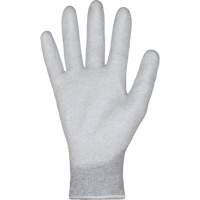 Gants blancs KnitActiv dissipatifs &eacute;lectrostatiques et peu pelucheux, 5, R&ecirc;vetement Polyur&eacute;thane, Calibre 13, Enveloppe en Nylon/Coton CSL Industriel Inc.