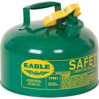 Safety Can for Combustibles, Type I, Galvanized Steel, 2 US gal., Green, FM Approved/UL/ULC Listed CSL Industriel Inc.