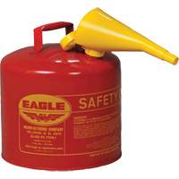Safety Can for Flammables with Funnel, Type I, Galvanized Steel, 5 US gal., Red, FM Approved/UL/ULC Listed CSL Industriel Inc.