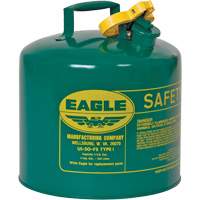 Safety Can for Combustibles, Type I, Galvanized Steel, 5 US gal., Green, FM Approved/UL/ULC Listed CSL Industriel Inc.