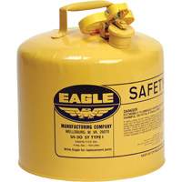 Safety Can for Diesel, Type I, Galvanized Steel, 5 US gal., Yellow, FM Approved/UL/ULC Listed CSL Industriel Inc.