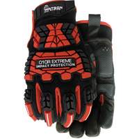 Gants r&eacute;sistants aux chocs rouges Extreme 010R, T-petit, Paume en Microfibre, Poignet Boucle et crochet CSL Industriel Inc.