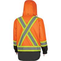 Parka de s&eacute;curit&eacute; d'hiver imperm&eacute;able 7-en-1 5056 Pioneer Yukon, Polyester, Noir/Orange haute visibilit&eacute;, T-petit CSL Industriel Inc.