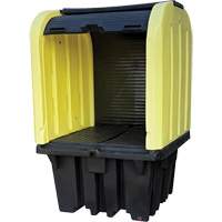 Yellow Roll Top Hardcover Spill Pallet, 65" L x 65" W x 101" H, 5000 lbs. Load Capacity CSL Industriel Inc.
