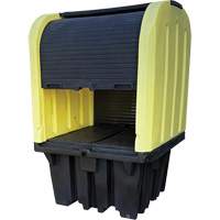 Yellow Roll Top Hardcover Spill Pallet, 65" L x 65" W x 101" H, 5000 lbs. Load Capacity CSL Industriel Inc.