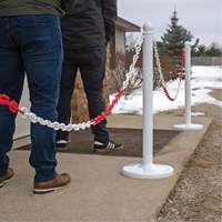 Chaîne de barri&egrave;re en plastique &agrave; deux couleurs, Vert/Blanc, Maillon de 2", 500' de long CSL Industriel Inc.