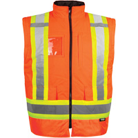 Manteau haute visibilit&eacute; 7-en-1, Polyester, Orange haute visibilit&eacute;, T-petit CSL Industriel Inc.