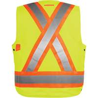 Veste haute visibilit&eacute; pour arpenteur, Orange haute visibilit&eacute;, Petit, Polyester CSL Industriel Inc.