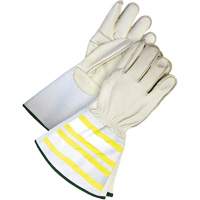 High-Visibility Utility Gloves with 6.25" Cuff, Small, Grain Cowhide Palm CSL Industriel Inc.