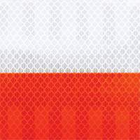 Pellicule souple pour chantiers routiers &agrave; haute intensit&eacute; 382VHIP, 5" la x 150' lo, Orange et blanc CSL Industriel Inc.