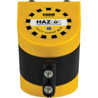 Syst&egrave;me de barri&egrave;re de s&eacute;curit&eacute; HAZLOK, Plastique, Fixation magn&eacute;tique, 30', Ruban Noir et jaune CSL Industriel Inc.