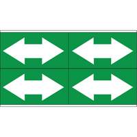 Marqueurs de tuyau avec fl&egrave;ches bidirectionnelles, Autocollant, 1-1/8" h x 7" la, Blanc/vert CSL Industriel Inc.
