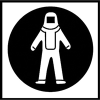 Right to Know Pictogram Labels - Full Protection Suit, Vinyl, Sheet, 5/8" L x 3/4" W CSL Industriel Inc.