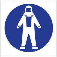 Right to Know Pictogram Labels - Full Protection Suit, Vinyl, Sheet, 1-1/4" L x 1-1/2" W CSL Industriel Inc.