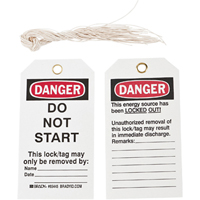 &eacute;tiquettes de verrouillage, Plastique, 3" la x 5-3/4" h, Anglais CSL Industriel Inc.