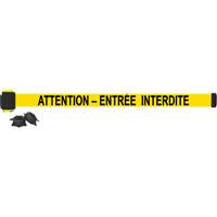 Barri&egrave;re &agrave; fixation murale, Plastique, Fixation magn&eacute;tique, 7', Ruban Noir et jaune CSL Industriel Inc.