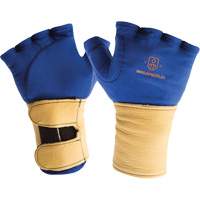 Fingerless Glove Liner with Wrist Restrainer, Size X-Small, Poly-Cotton Palm CSL Industriel Inc.